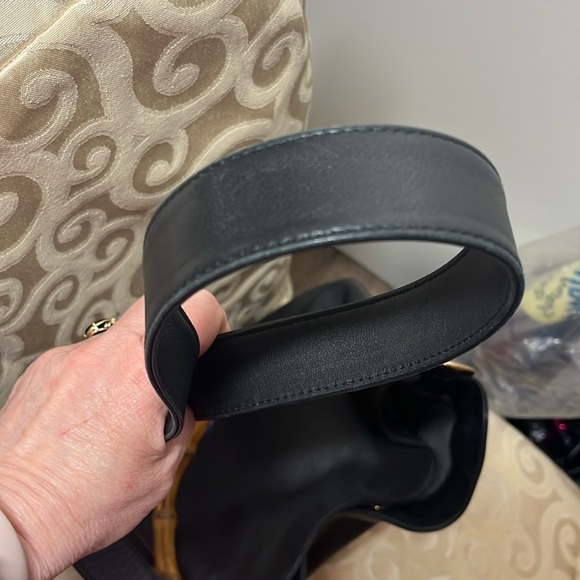 Gucci Lady Diana Two way purse Black w bamboo handles - Picture 7 of 13